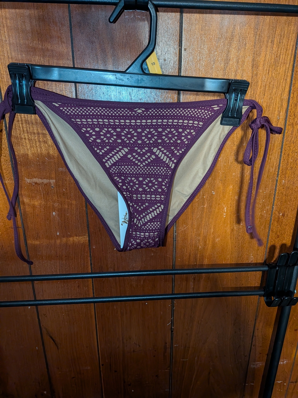 BECCA Aubergine Crochet Bikini Bottom - Tie-Side